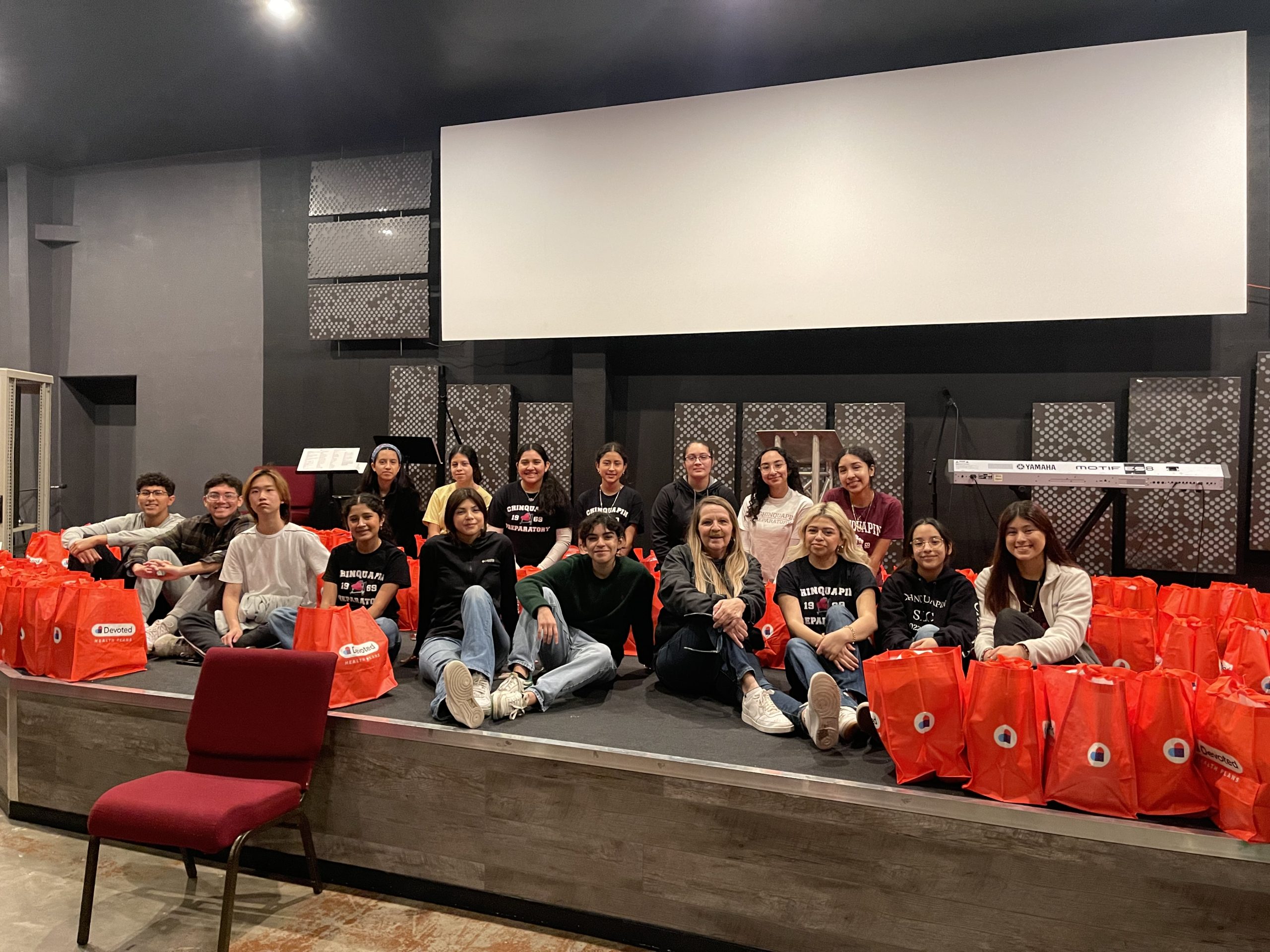 Chinquapin Students in the Gym