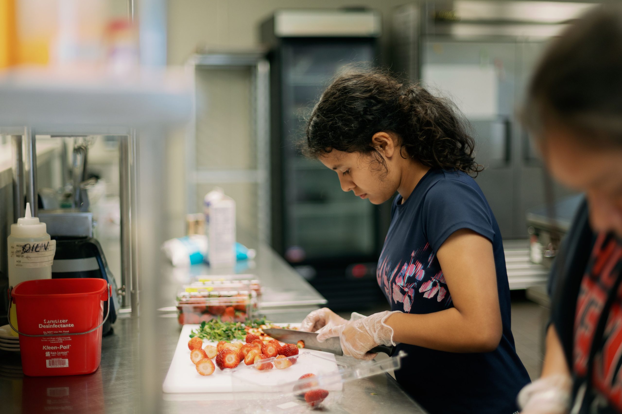 Chinquapin Students in the Gym
